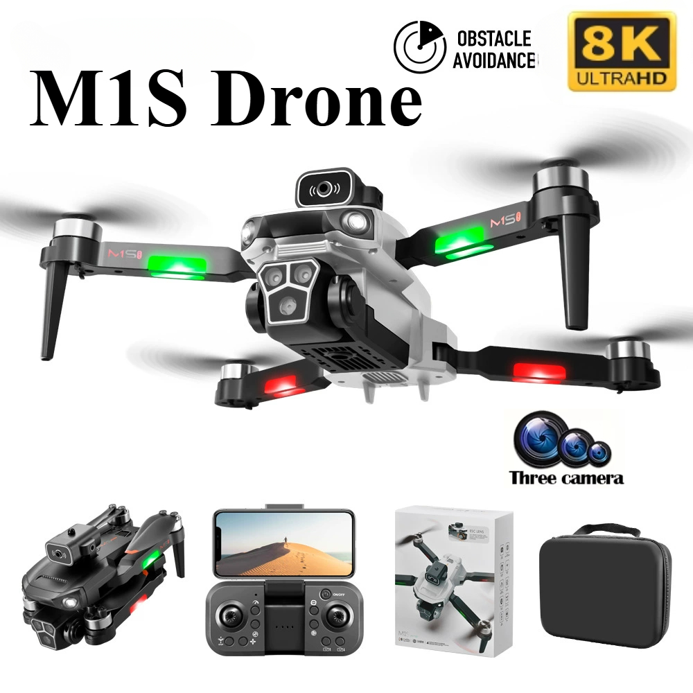 Jjrc Drone X12 - โดรน M1S 8K ระดับมืออาชีพ กล้องสามตัว ระบบหลบหลีกสิ่งกีดขวาง