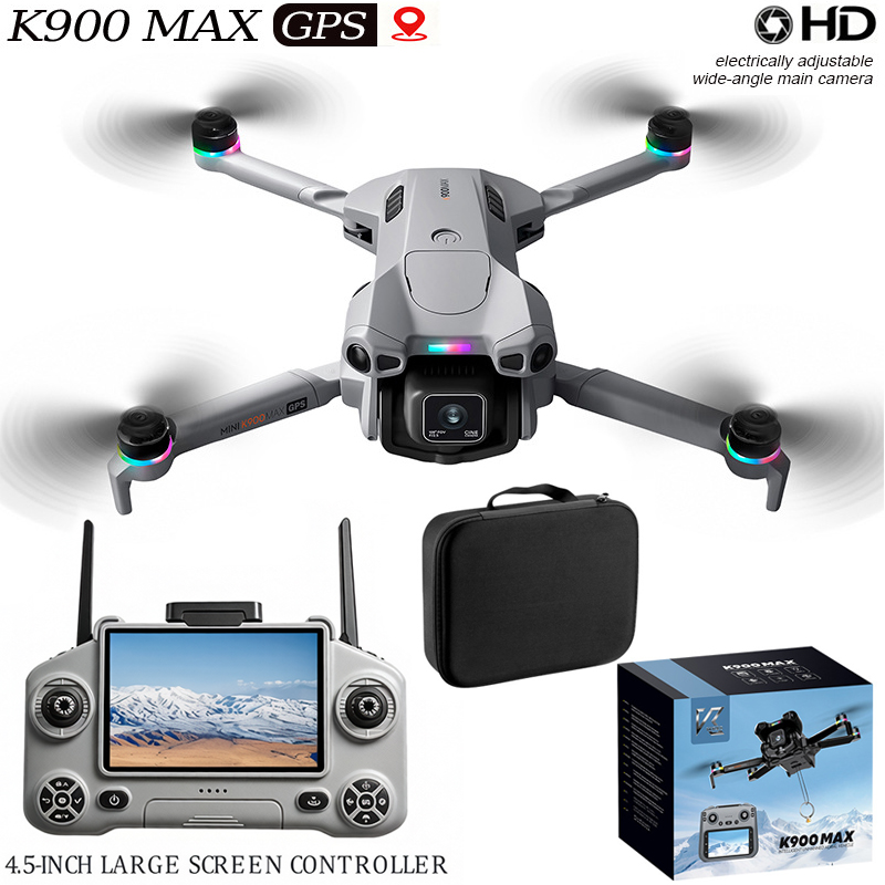 Drone Gps Mount - ชุดโดรน K900 Max พร้อมจอควบคุม 4.5 นิ้ว
